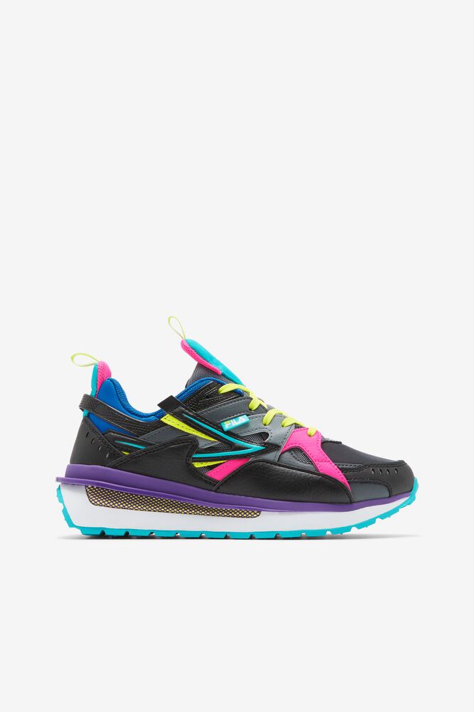 Fila Trainers Womens Black/Pink/Blue Sandenal - Ireland 40925-FPLB